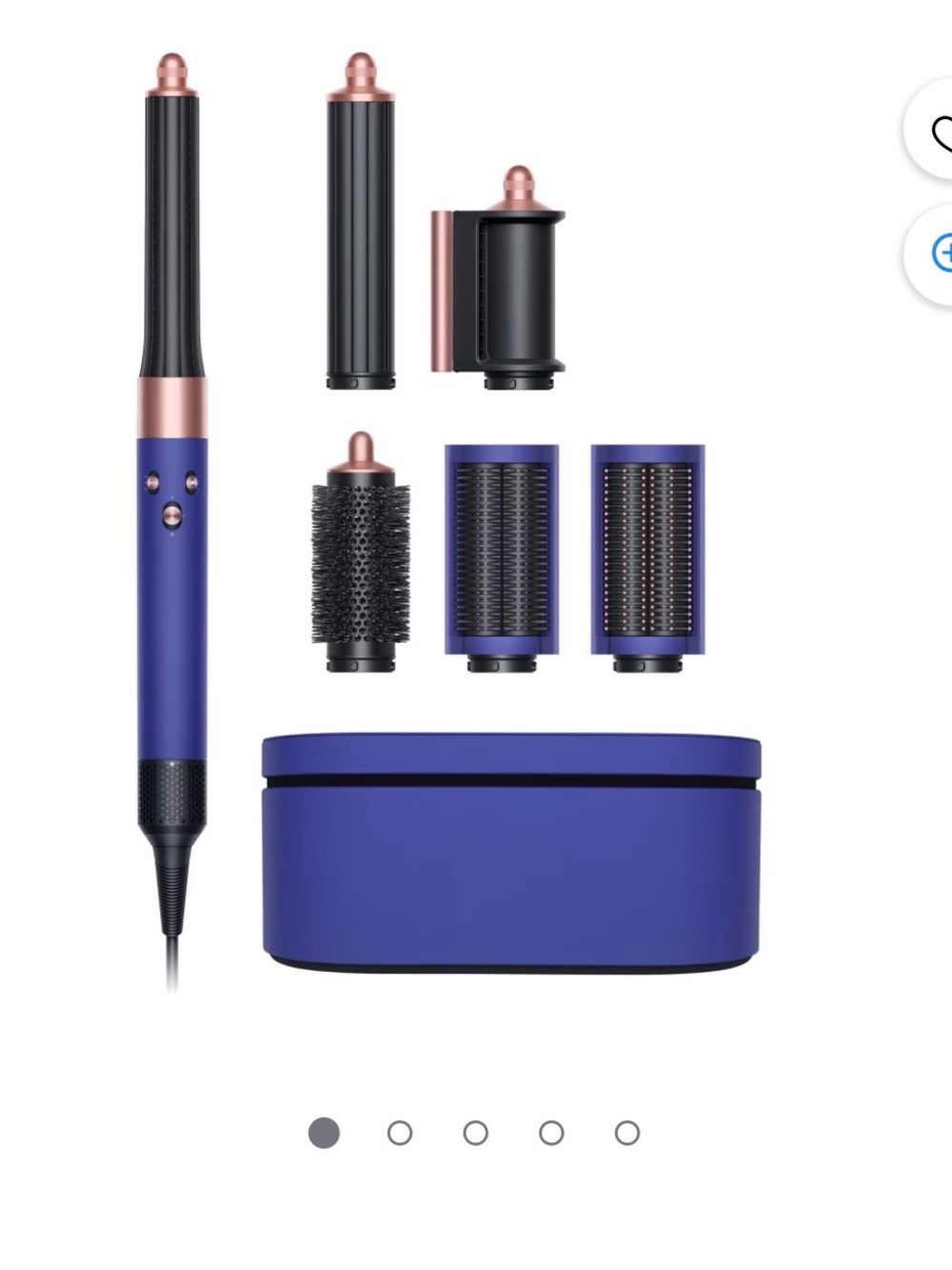 Dyson Purple and Rose Gold Multi-Styling Hair Tool Kit with Case